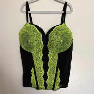 La Senza Lace Boned Corset Bustier Push-up Bra - Medium